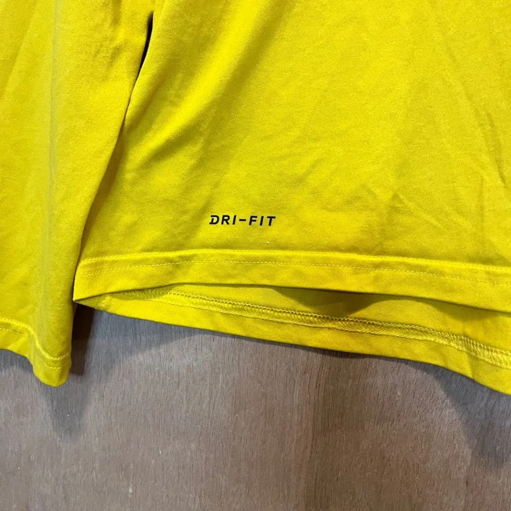 Nike Iowa State Cyclones Shirt Mens Large Yellow Long Sleeve Dri-FIT Collegiate